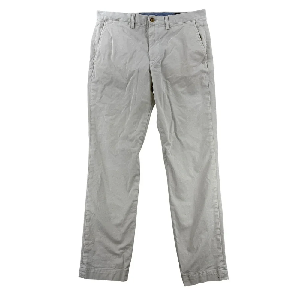 Polo Ralph Lauren Chino Pants‎ Mens 33x32 White Regular Fit Stretch Straight